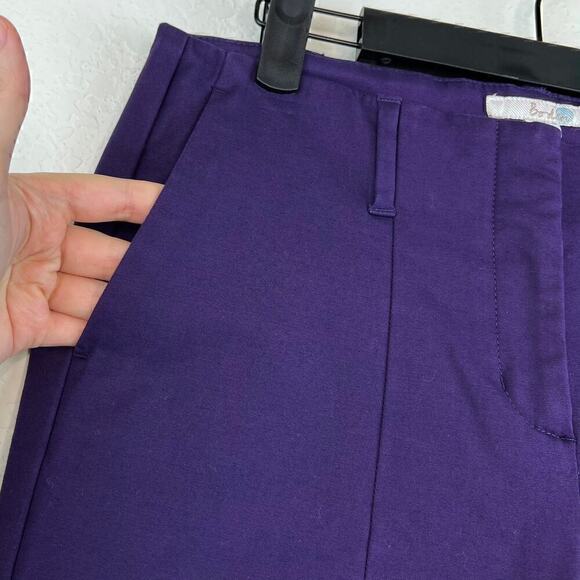 Boden Chelsea Turn Up Slim Straight Trousers in Deep Purple Size US 6R - Picture 4 of 9